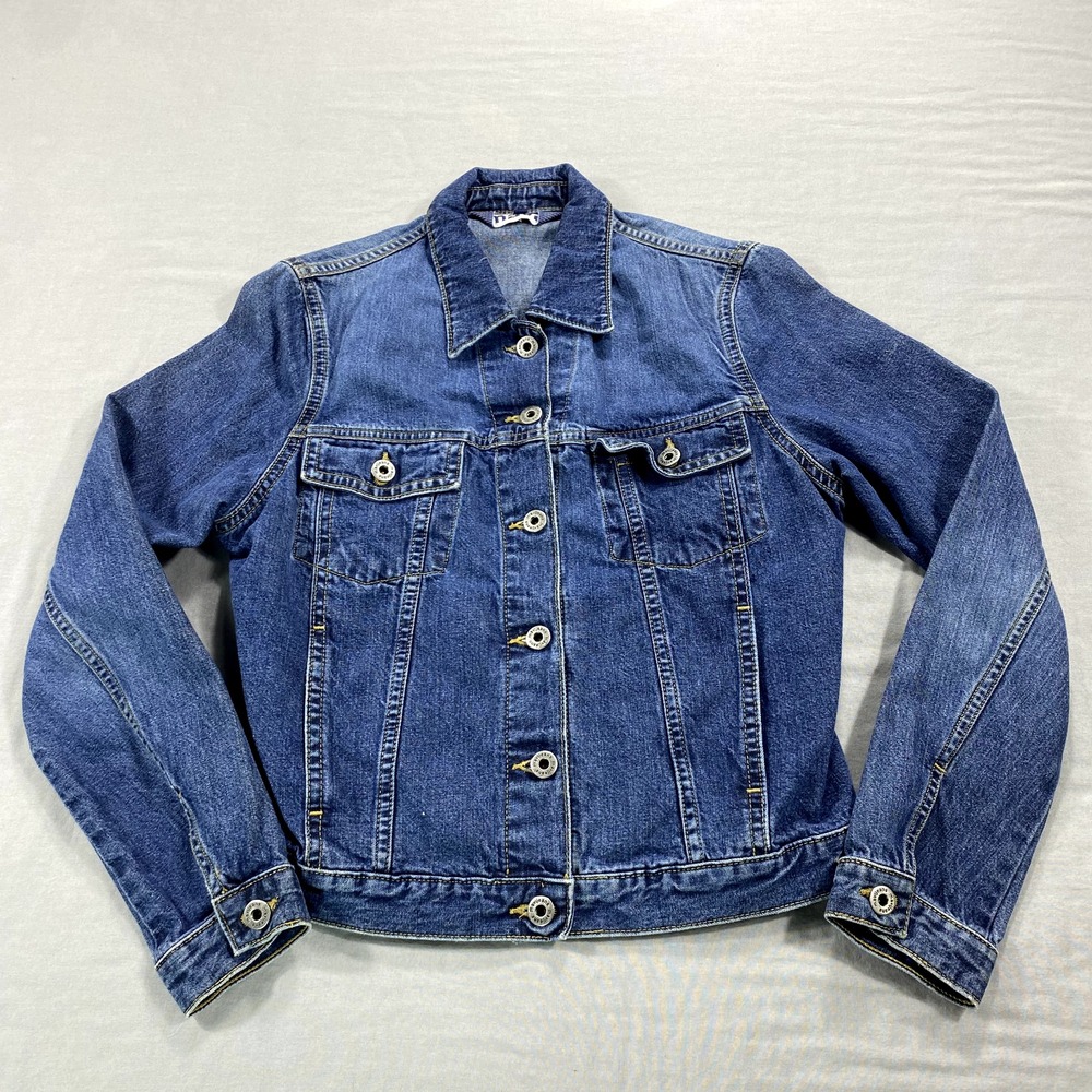 Mavi Jacket Womens Small Blue Denim Jean 347 Kathy Trucker‎ Button Up Ladies